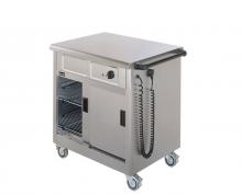 Lincat GBM2 Mobile Hot Cupboard with Bain Marie and Sneeze Guard 